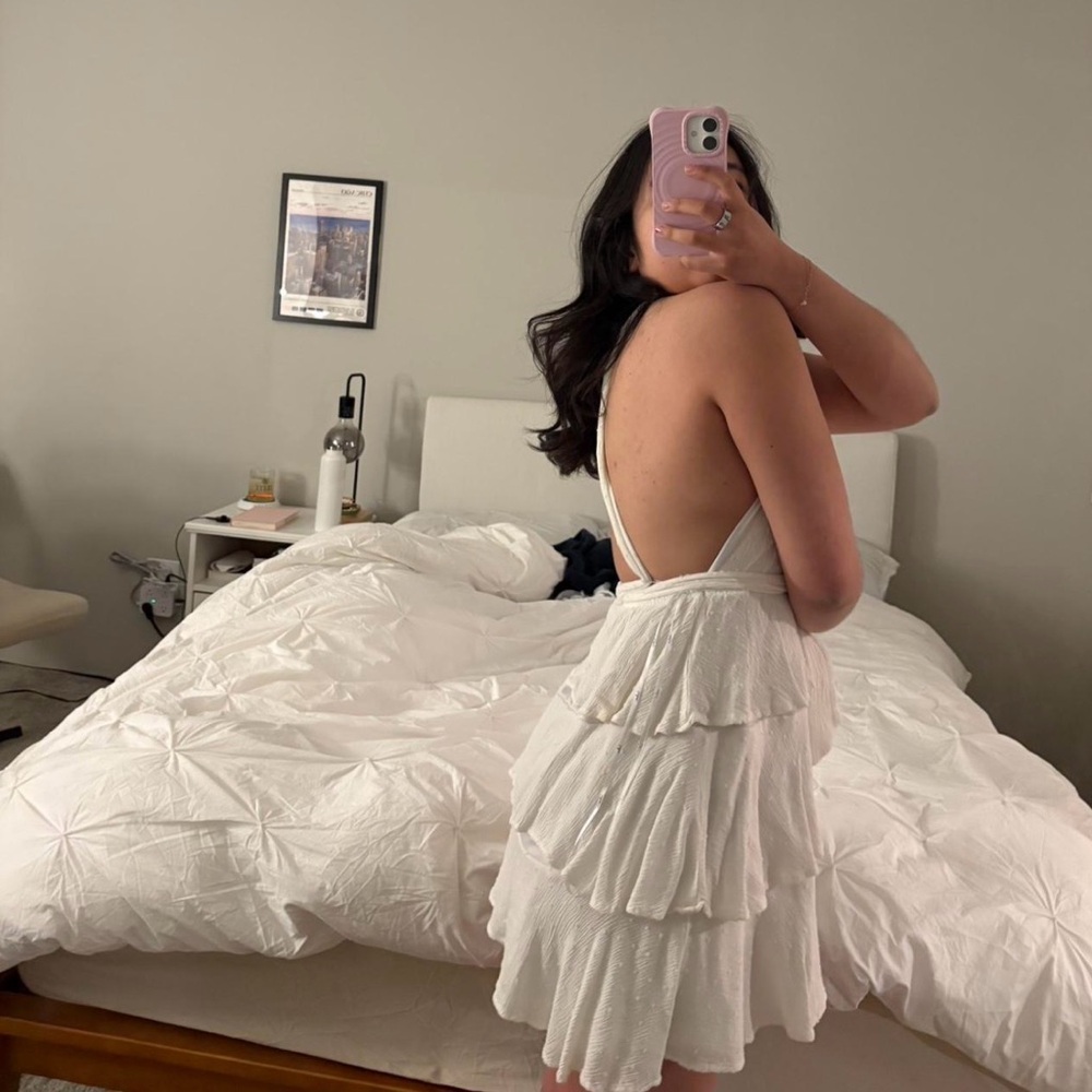 Lulus white tiered goddess dress - Picture 2 of 5
